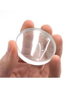 Round Double Concave High Optical Purity Glass Lens - 2" (50mm) Diameter - 100mm Focal Length - 7mm Thick Approx. - Eisco Labs