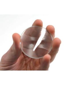 Round Double Convex High Optical Purity Glass Lens - 2" (50mm) Diameter - 150mm Focal Length - 5.5mm Thick Approx. - Eisco Labs