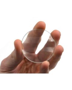 Round Double Convex High Optical Purity Glass Lens - 2" (50mm) Diameter - 250mm Focal Length - 4.5mm Thick Approx. - Eisco Labs