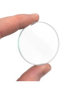 Double Convex Lens, 50mm Focal Length, 1.5" (38mm) Diameter - Spherical, Optically Worked Glass Lens - Ground Edges, Polished - Great for Physics Classrooms - Eisco Labs