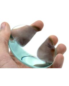 Double Convex Lens, 100mm Focal Length, 3" (75mm) Diameter - Spherical, Optically Worked Glass Lens - Ground Edges, Polished - Great for Physics Classrooms - Eisco Labs