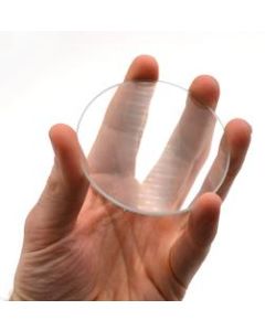 Double Convex Lens, 300mm Focal Length, 3" (75mm) Diameter - Spherical, Optically Worked Glass Lens - Ground Edges, Polished - Great for Physics Classrooms - Eisco Labs