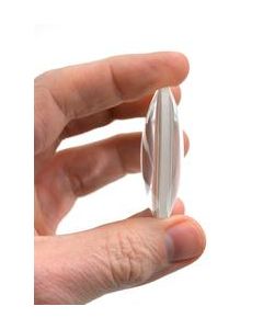 Round Double Convex Optical Glass Lens - 2" (50mm) Diameter - 50mm Focal Length - 15.5mm Thick Approx. - Eisco Labs