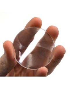 Round Double Convex Optical Glass Lens - 2" (50mm) Diameter - 100mm Focal Length - 8mm Thick Approx. - Eisco Labs
