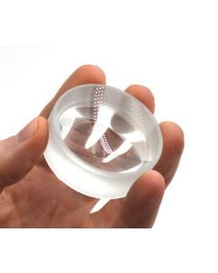 Round Double Concave Optical Glass Lens - 2" (50mm) Diameter - 100mm Focal Length - 16.5mm Thick Approx. - Eisco Labs