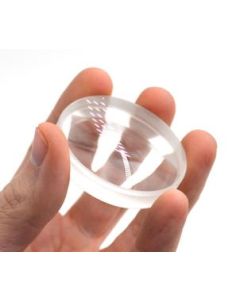 Round Double Concave Optical Glass Lens - 2" (50mm) Diameter - 100mm Focal Length - 8mm Thick Approx. - Eisco Labs