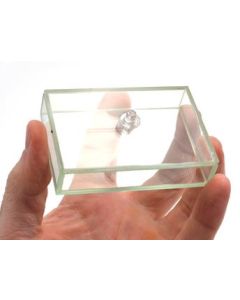 Hollow Glass Prism & Stopper, 3x2x0.7" - Great for Studying Snells Law of Refraction - Eisco Labs