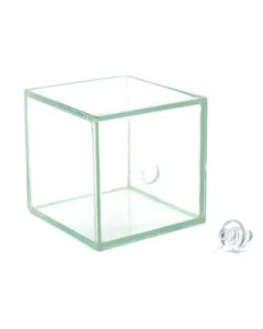 Hollow Glass Prism & Stopper, 2x2x2" - Great for Studying Snells Law of Refraction - Eisco Labs