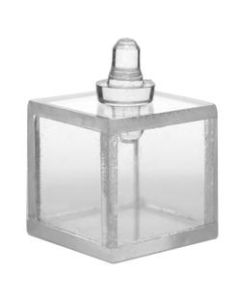 Hollow Acrylic Prism, Cube - 1"x1" - With Stopper - For Physics and Light Experiments - Eisco Labs