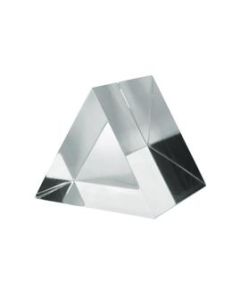 Equilateral Prism, 2" (50mm) Length, 2" (50mm) Faces - Triangular, 60 Degree Angles - Polished Acrylic - Excellent for Physics, Light Refraction & Wavelength Experiments, Photography - Eisco Labs