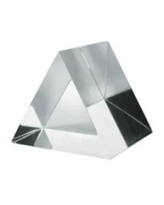 Equilateral Prism, 2.5" (63mm) Length, 2.5" (63mm) Faces - Triangular, 60 Degree Angles - Polished Acrylic - Excellent for Physics, Light Refraction & Wavelength Experiments, Photography - Eisco Labs