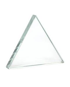 Triangular Equilateral Refraction Prism, 3" (75mm) Sides, 0.35" (9mm) Thick - High Quality Flint Glass - Excellent for Physics Experiments & Photography - Eisco Labs
