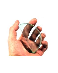 Eisco Labs Glass Semicircular Block, 3 1/2"x11/16" (90x18mm)