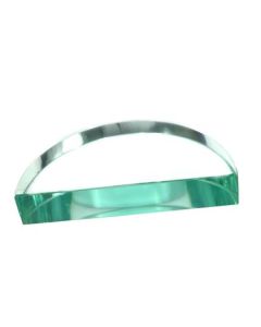 Eisco Labs Glass Semicircular Block, 3 1/2"x15/16" (100x18mm)