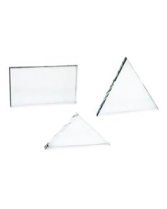 Set 3 Large Acrylic Blocks for Light and Prism Demonstrations - Rectangle (7.5"x4.3"), Equilateral Triangle (7.5"), Right Isosceles Triangle (7.25" x 5.1") - All 0.91"/23mm Thick