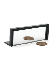 Glass Rectangular Mirror (2.8" x .93") on Plastic Stand - Perfect for Laser and Ray Experiments