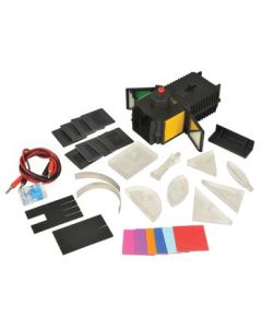 Deluxe Optics Kit - Mirrored Light/Ray Box & 29 Optical Components - Includes Manual with 18 Activities - Eisco Labs