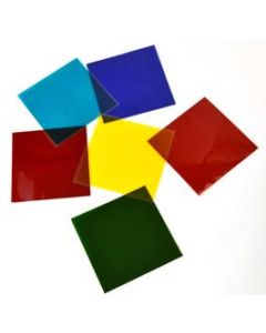 6 Piece Color Filter Set, Unmounted 10cm Squares, 3 Primary Colors, 3 Secondary Colors