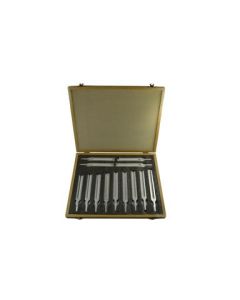 Eisco Labs 13 Piece Aluminum Tuning Fork Set in Wooden Case