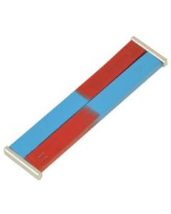 Eisco Labs Painted Blue/Red Bar Magnets - Chrome Steel, 150x12x5mm