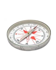 Plotting Compass, Glass Face, Aluminum Casing, 4" Diameter, Eisco Labs