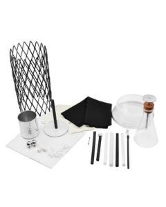15 Piece Electrostatic Demonstration Kit - Includes Electroscopes, Faraday Cage, Ice Pail, Electrophorus, Friction Rods & More - For Lightning Rod Demonstrations - Eisco Labs