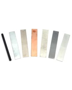 Metal Electrodes 7 Piece Set, Aluminium, Copper, Zinc, Nickel, Tin, Iron & Graphite - Eisco Labs