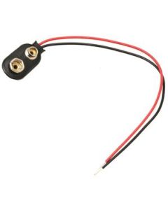 Battery Snap Connector, 9 Volt - I type - Insulated with Red and Black Leads - Eisco Labs