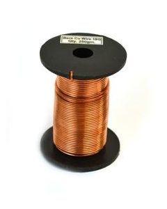 Copper Wire, Bare, 80ft Reel, 18 SWG (16/17 AWG) - 0.048" (1.2 mm) Dia.