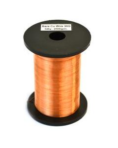 Copper Wire, Bare, 1150ft Reel, 30 SWG (32/33 AWG) - 0.0124" (0.32 mm) Dia.