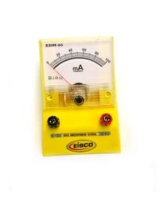 Eisco Labs Analog Ammeter, DC Current Meter, 0 - 100 milliamp, 2mA resolution