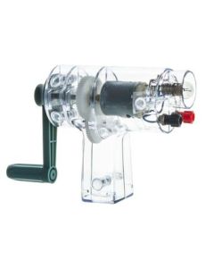 Hand Crank Generator, 12V DC - With Light Bulb & Lead Binding Posts - Eisco Labs