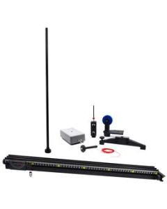 Inclined Plane - Experiment Components Only - To Study Mass & Speed, Potential & Kinetic Energy - Inclined Plane, Car, Pulley, Cord, Rod, Sliding Protractor (No Base) - Visual Scientifics by Eisco