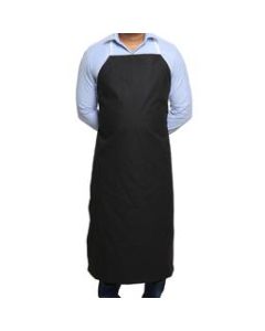 Rubberized Bib Apron, Large (27"W x 42"L) - Black - Eisco Labs