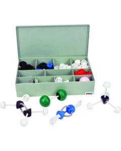 Molecular Model Kit (263 Pieces), VSEPR Model Advanced Set, Organic and Inorganic Chemistry, Multifaced for Complex Arrangements with Double/Triple Bonds, Orbitals with 2 Dots, Large Pieces, Case Incl