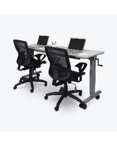 72" Adjustable Flip-Top Table, Crank Handle
