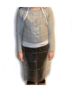 Clear Vinyl Apron, Large - 35"W x 42"L - 6.7 MIL Thickness - Reinforced - Latex Free - Eisco Labs