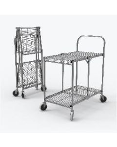 Two-Shelf Collapsible Wire Utility Cart