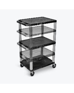 Multi-Height AV Cart - 3 Shelves - Nickel Legs