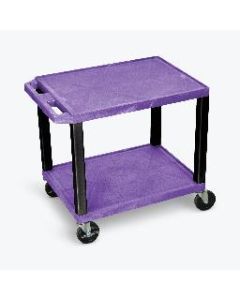 26"H AV Cart - Two Shelves - Black Legs