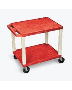 26"H AV Cart - Two Shelves - Putty Legs