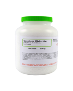 Calcium Chloride Anhydrous L/G (4-20 Mesh), 500G