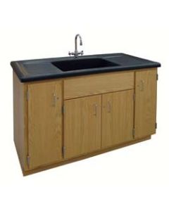 Hann BC-152S-PO Clean Up Sink With Molded Polyolefin Top-Hard Maple