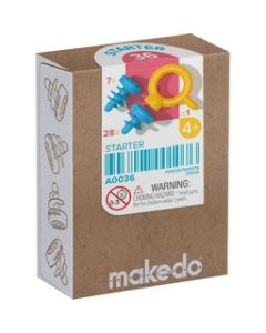 Makedo STARTER - 4.2x3.0x1.1in Box 36pc mix SCRU & SCRU+