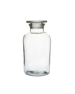 Eisco Labs Reagent Bottle, Soda Glass, Wide Neck with Stopper, 1000 mL