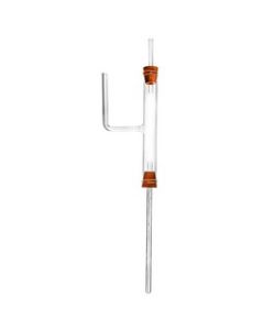 Potometer, 'H' Type - 14" - Glass Reservoir Tube and Capillary Tube with White Graduations - Eisco Labs