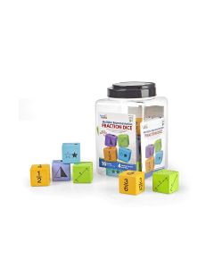 Dice, Fraction, Foam 4 Clrs, S/16
