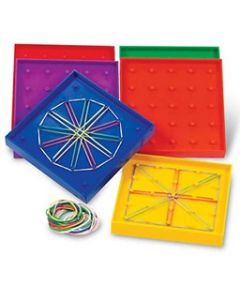 5" Double-Sided Assorted Geoboards, Set of 6