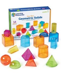 Learning Resources View-Thru Geometric Solids, Geometry Helper, 14 Pieces, Ages 8+