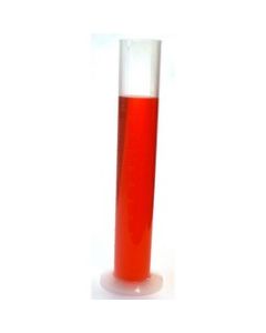 Graduated Cylinder, 500mL - Polypropylene, Round Base - 5.0mL Raised Graduations - Eisco Labs